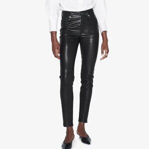 Anine Bing Jagger Leather Pants Size 34